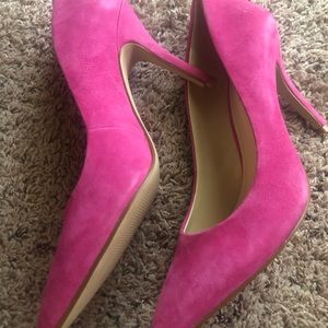 Pink suede Nine West  Bliss Pointy Toe Pumps